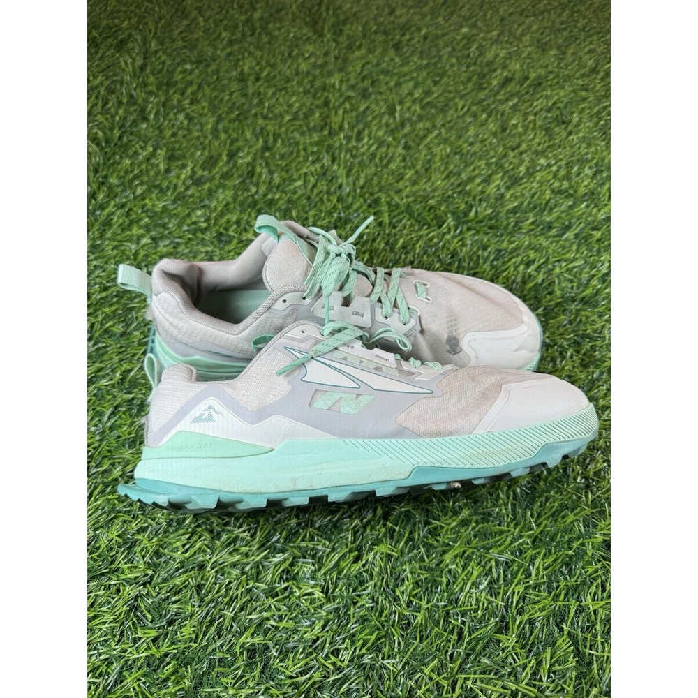Altra Lone Peak 7 Trail Running Hiking Sneakers White Green Women's Size 10.5